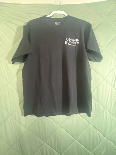 Counts Kustoms T-Shirt Size XL Black Cross Skull Graphic