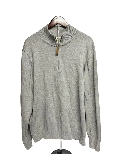 Duluth Trading Co. Quarter Zip Sweater Gray Size L