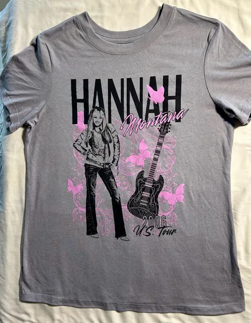Vintage Hannah Montana 2006 U.S. Tour Graphic Tee Gray