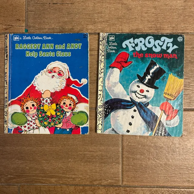 Little Golden Books Raggedy Ann and Andy Help Santa Claus & Frosty The Snowman