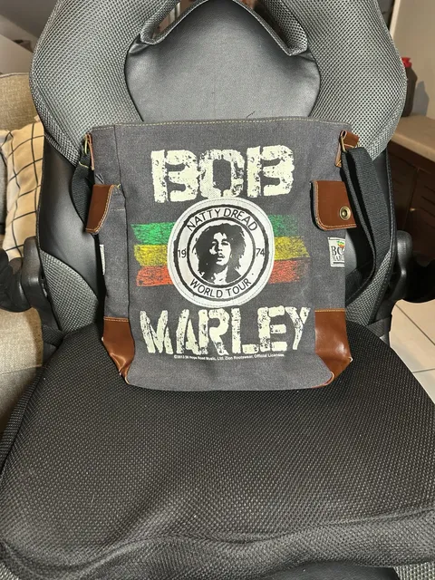 Bob Marley Natty Dread World Tour Canvas Messenger Bag Gray