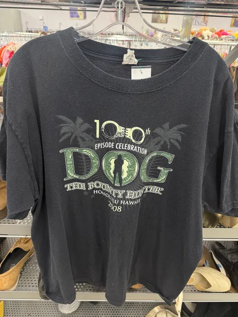 Anvil Dog The Bounty Hunter Size XL Black T-Shirt 2008 Honolulu Hawaii