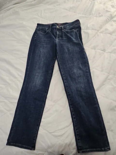 NYDJ Margot Girlfriend Jeans Size 6 Dark Wash Denim