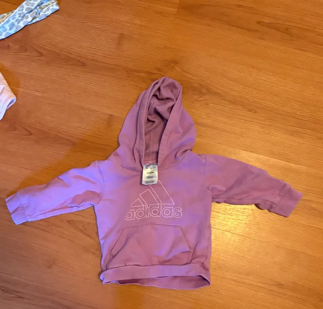 Adidas Kids Hoodie Size 18M Purple Logo Sweatshirt