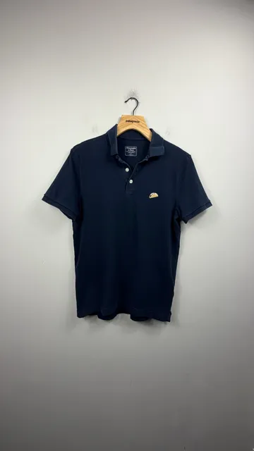 Abercrombie & Fitch Polo Shirt Size M Navy Taco Graphic