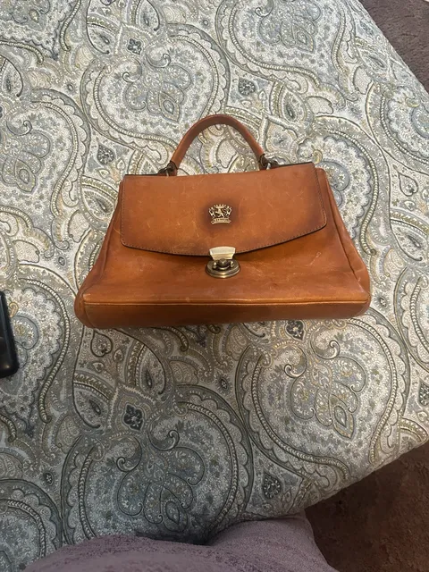 Pratesi Firenze Leather  Brown Satchel