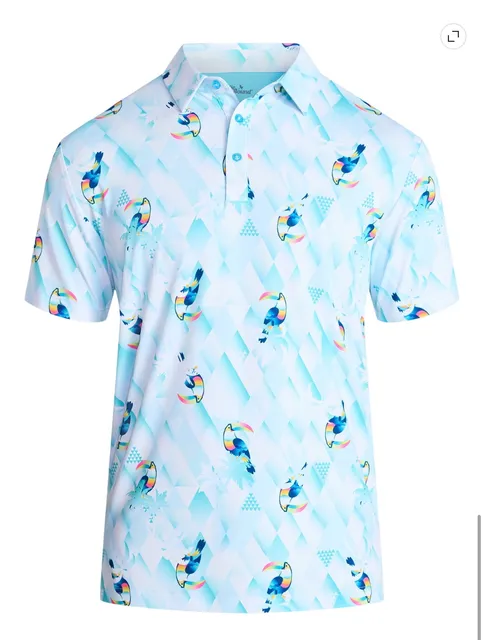 Birdie Bound Toucan Prism Polo Shirt