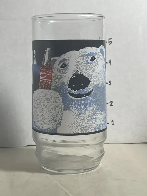 Vintage Coca Cola Polar Bear "Always Cool" 16 oz. Glass Tumbler Cup
