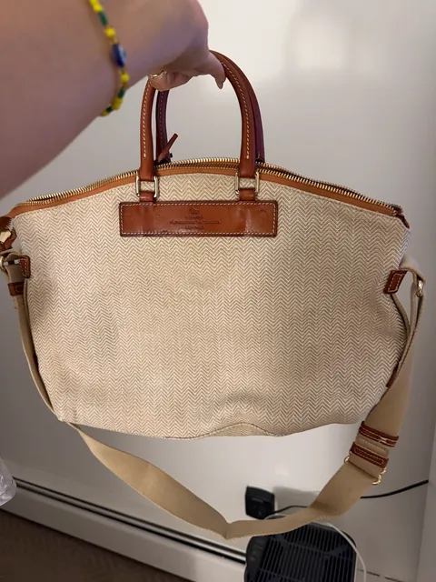 Dooney & Bourke Florentine Vacchetta Canvas Satchel Bag