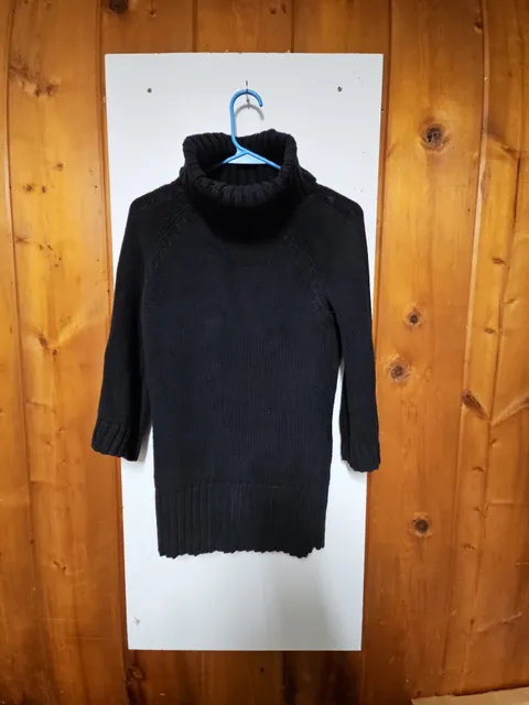 (546) White House Black Market Turtleneck Sweater Size S Black