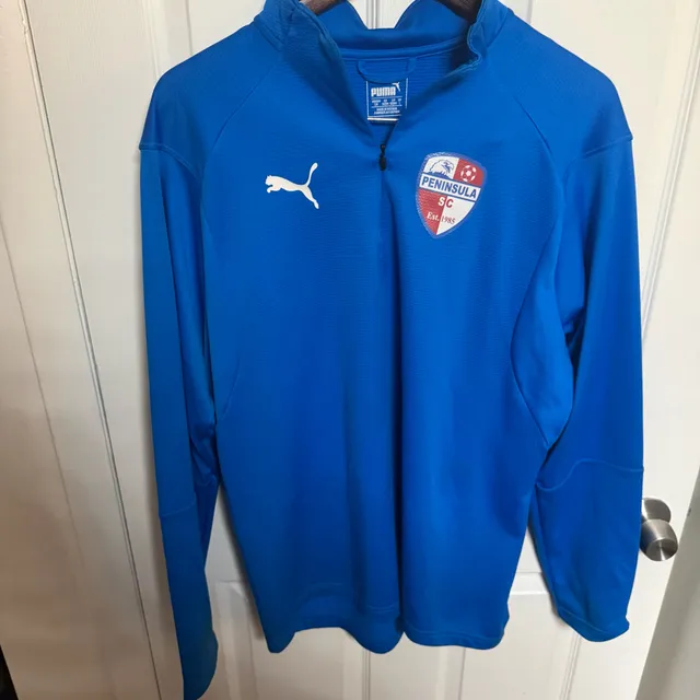 Puma Peninsula SC 1/4 Zip Pullover Size L Blue