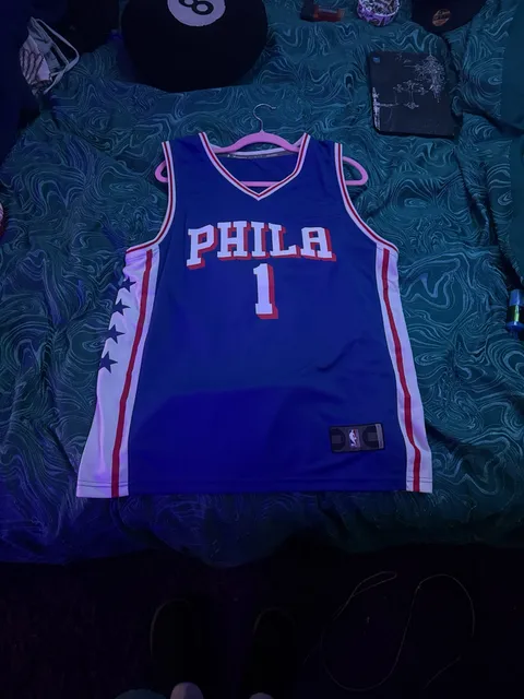 Fanatics Philadelphia 76ers James Harden 1 Jersey Size L Blue