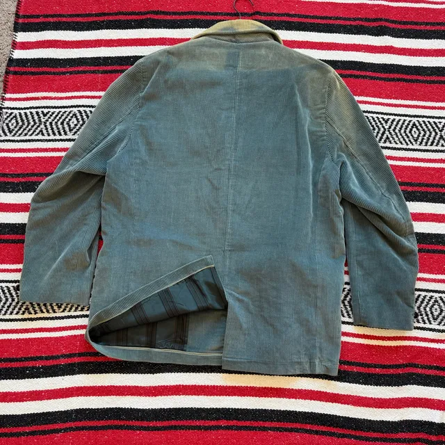 Sun Faded Vintage Brad Whitney Teal Corduroy Coat - Sz XL
