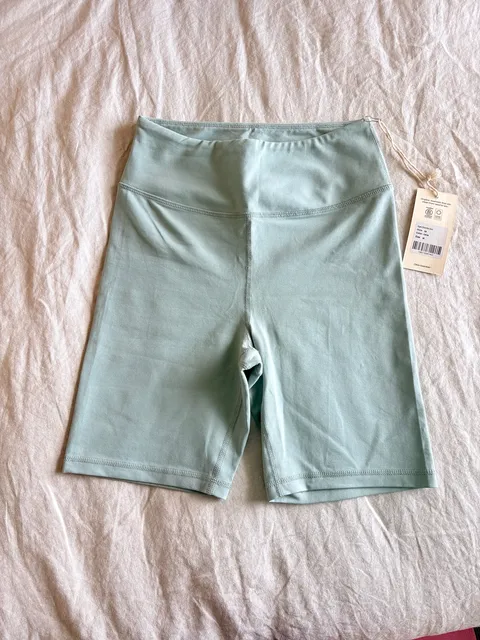 Limited Edition Color Mate Organic Stretch Biker Short Size M Dew Organic Cotton