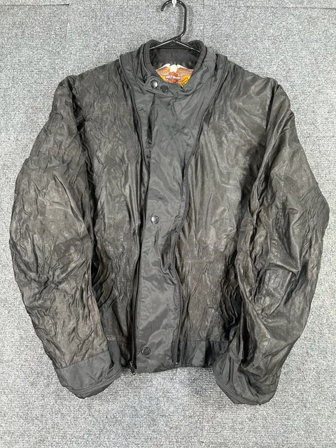 Harley-Davidson FXRG Jacket Size Large Black Waterproof Liner