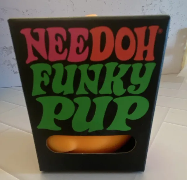 Schylling NeeDoh Funky Pup Orange Fidget Toy