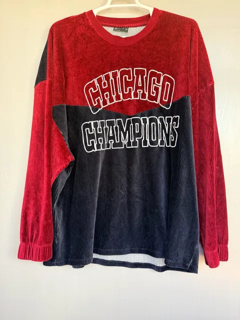 Asos Design Chicago Champions Corduroy Long Sleeve Shirt Size 5XL Plus