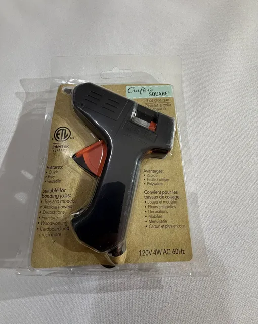Crafter's Square Black Hot Glue Gun 120V 4W Craft Supply