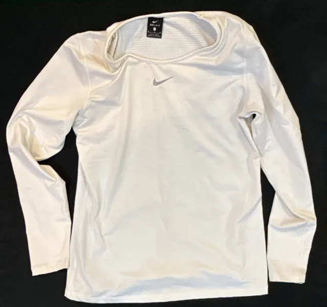 Nike Dri-FIT Long Sleeve Top Size XL White