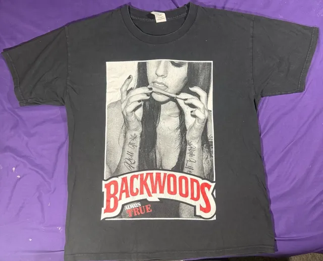 Tee Styled Backwoods Graphic T-Shirt Size L Black