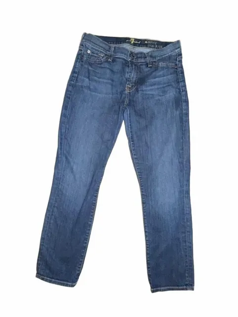 7 For All Mankind The Skinny Crop & Roll Jeans Size 29