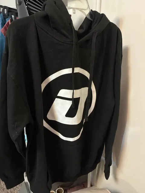 Observance black logo hoodie sweatshirt men’s large new wo tags