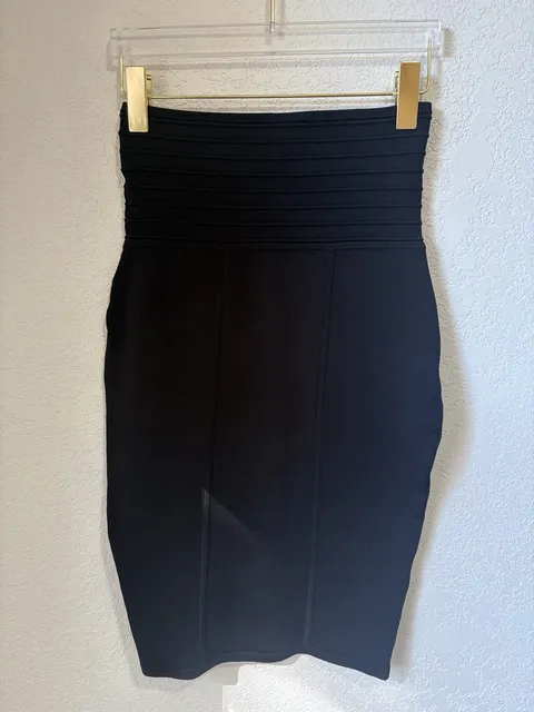 bebe Black Bandage Pencil Skirt Size S