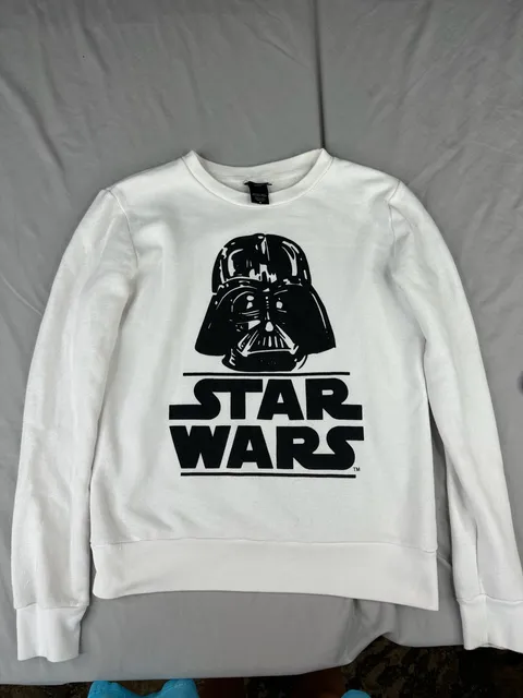 Star Wars Darth Vader Sweatshirt Size M White Graphic Pullover
