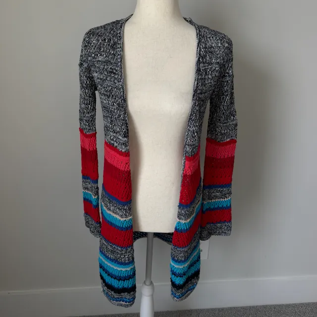 Cottagecore YA Los Angeles Open Front Cardigan Sweater Crochet