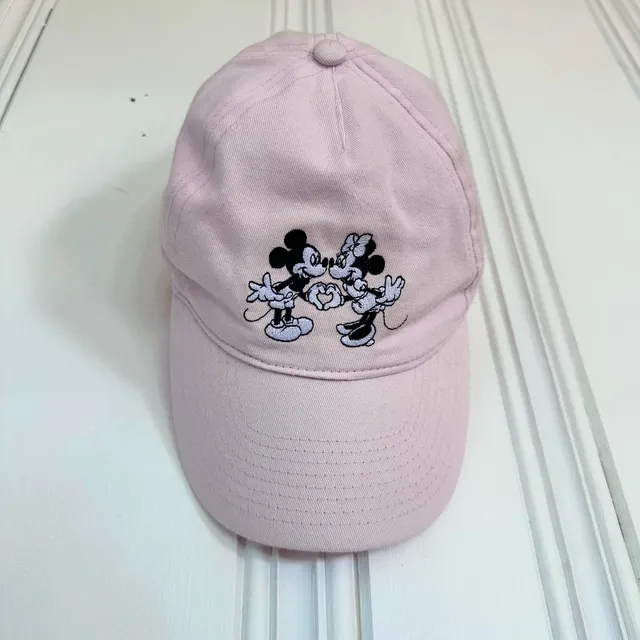 Disney Mickey and Minnie Mouse Light Pink Baseball Hat 