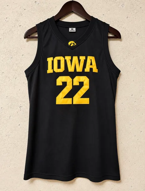 Colosseum Iowa Hawkeyes Basketball Jersey 22 Black
