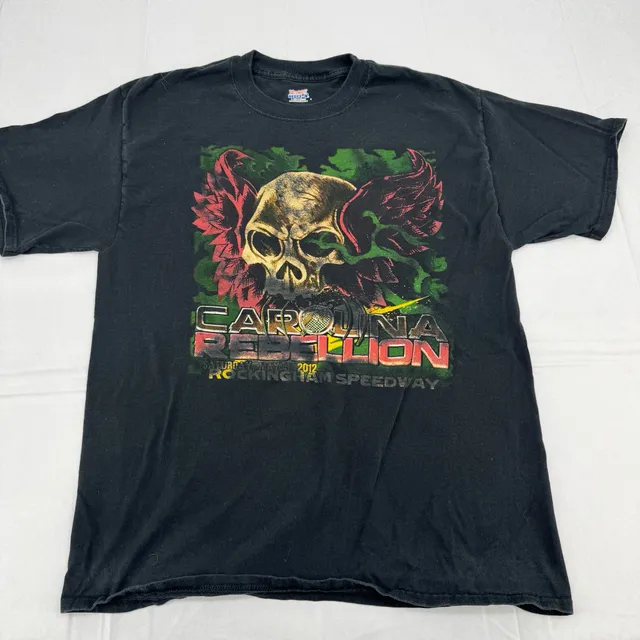 Y2K Carolina Rebellion 2012 Rockingham Speedway Concert T-Shirt Black