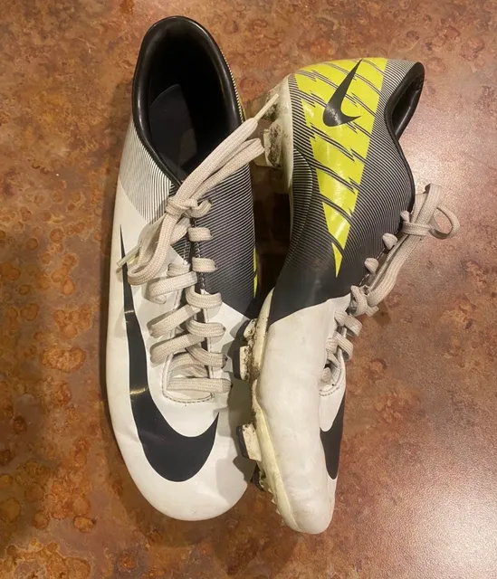 Nike Mercurial Soccer Cleats White Black Volt