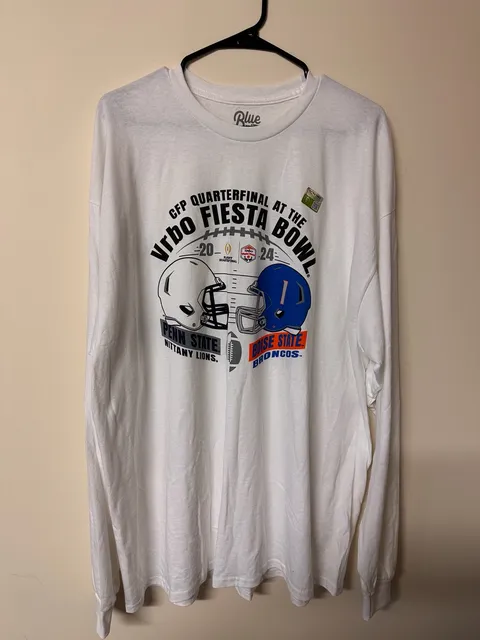 Blue 84 Fiesta Bowl Long Sleeve T-Shirt Size XXL White Penn State Boise State