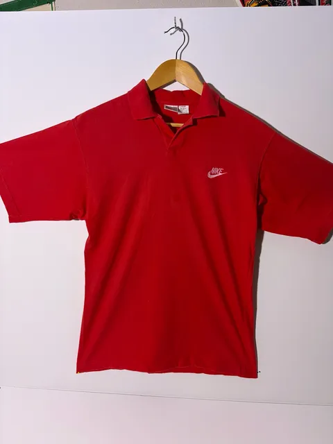 Vintage Nike Polo Shirt Red