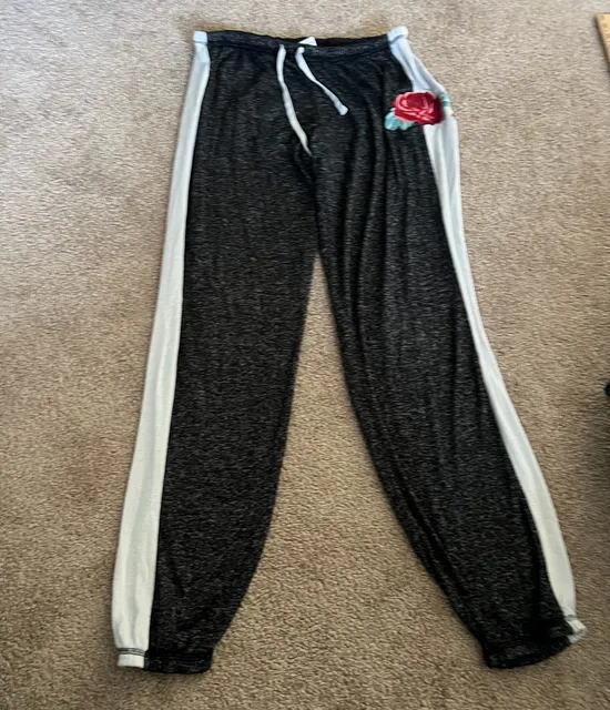 Pink Victoria's Secret Sleep Pants Size M Heather Black