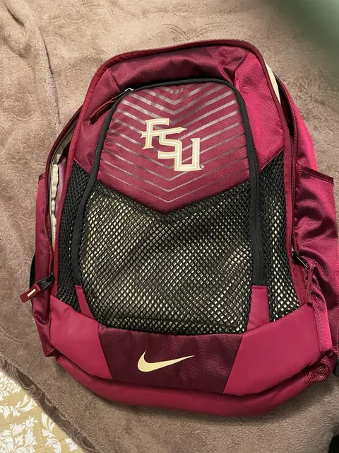 Nike FSU Max Air Backpack Maroon Gold
