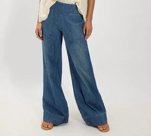 Free People Breezy Denim Pull On Pants Dark wash Size XSmall 