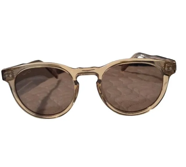WMP Eyewear Tate Sunglasses Light Crystal Brown Brown Polarized