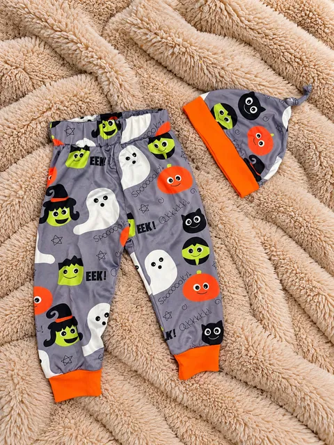 Boutique Halloween Outfit Pants And Hat Set 