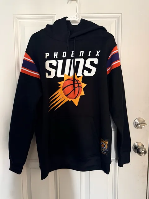 NBA Phoenix Suns Hoodie Size M Black Pullover Basketball Sweatshirt
