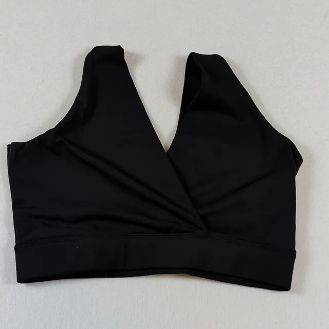 Nyssa Fourthwear Postpartum Recovery Bralette Black V-Neck Wireless xs/s
