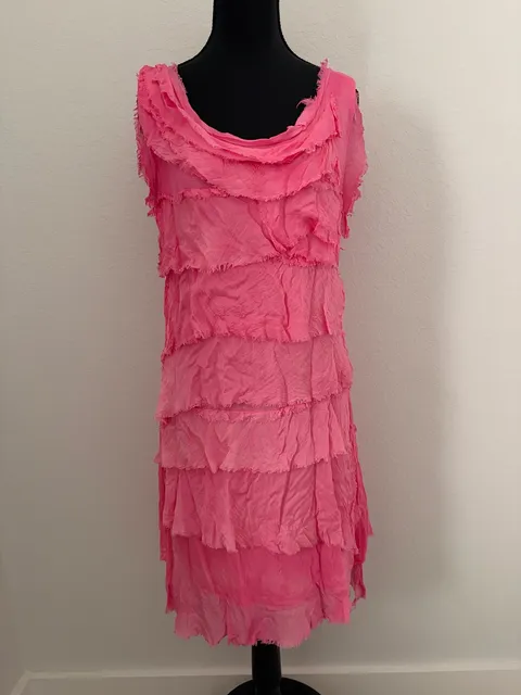 Made In Italy Layered Silk Midi Dress