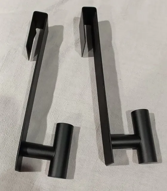 Black Over The Door Towel Hooks Set of 2