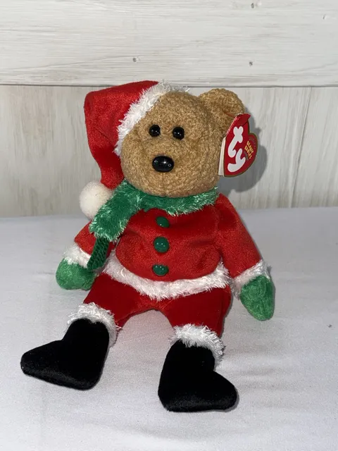 Ty Beanie Baby Kringle The Santa Bear Christmas Holiday Plush Teddy