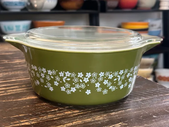 Pyrex Spring Blossom Green redesign 475
