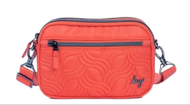 Lug Super Coupe Convertible Crossbody Bag Papaya Quilted RFID