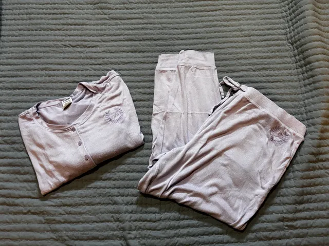 Victoria's Secret Pink Pajama Set XXL Lavender Sleepwear
