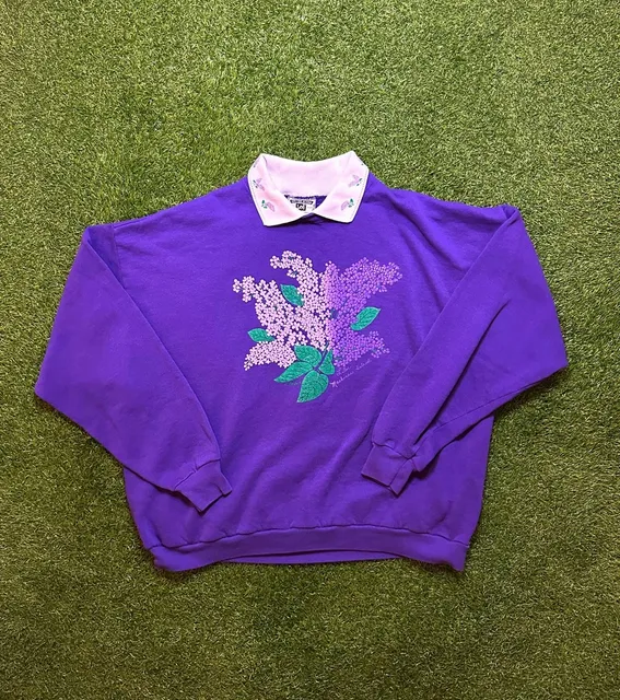 Vintage 1990s Lee Mackinac Island Collared Sweatshirt.