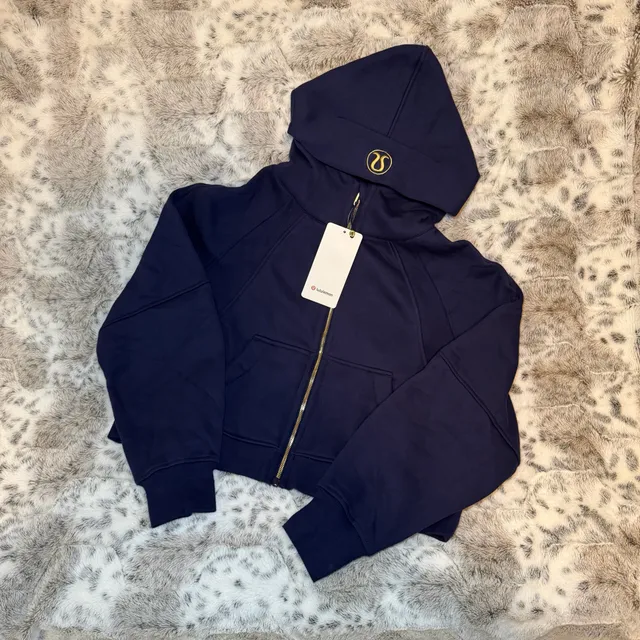 Lululemon Scuba Zip Hoodie Navy Blue